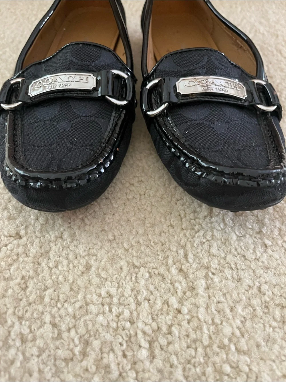 Coach Women’s Black Signature Loafers